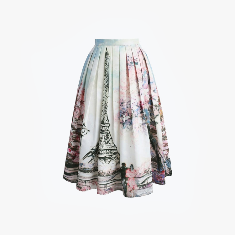 Printted chiffon dress